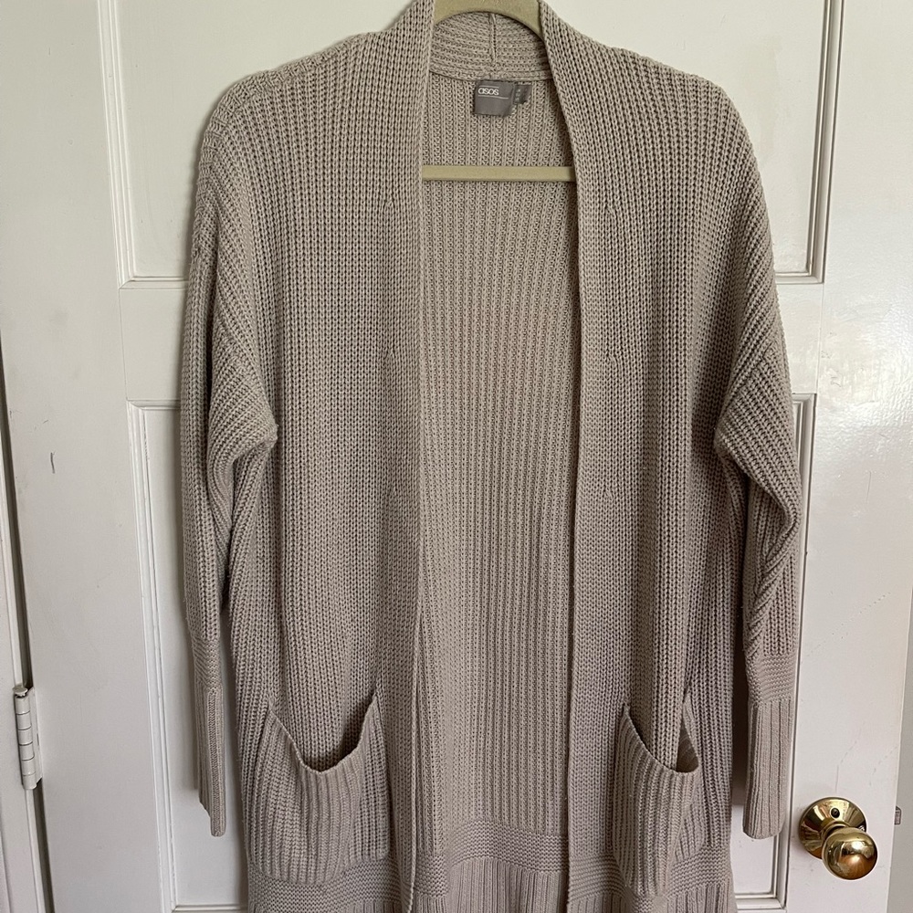ASOS Beige Long Duster Cardigan
